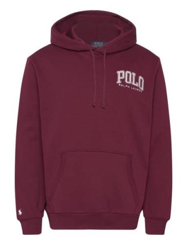 Logo Fleece Hoodie Tops Sweatshirts & Hoodies Hoodies Burgundy Polo Ra...