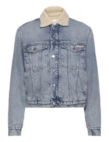 Regular Sherpa Denim Jacket Jakke Denimjakke Blue Calvin Klein Jeans