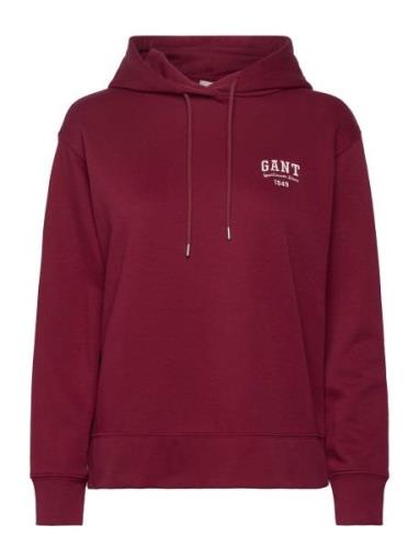 Small Graphic Hoodie Tops Sweatshirts & Hoodies Hoodies Red GANT