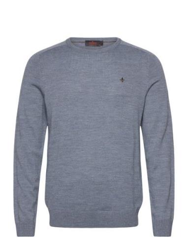 Merino Ck Designers Knitwear Round Necks Blue Morris