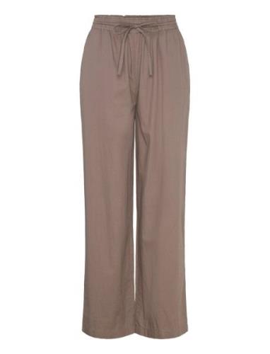 Moon Pants Poplin Bottoms Trousers Wide Leg Brown Moshi Moshi Mind