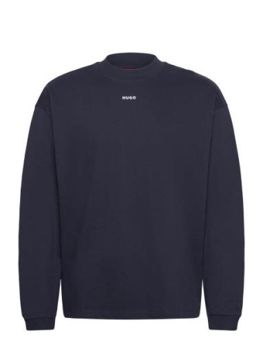 Daposo Designers T-Langærmet Skjorte Navy HUGO