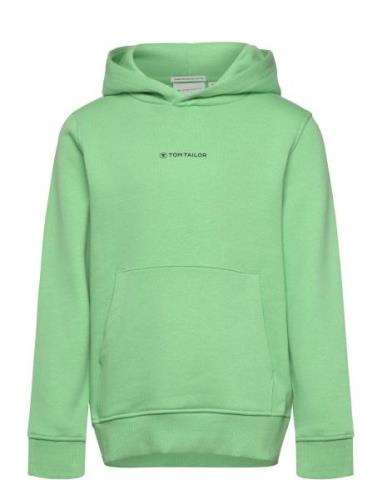 Printed Hoody Tops Sweatshirts & Hoodies Hoodies Green Tom Tailor