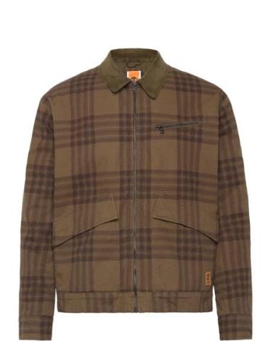 Strafford Printed Jacket Plaid Print Bomberjakke Jakke Brown Timberlan...