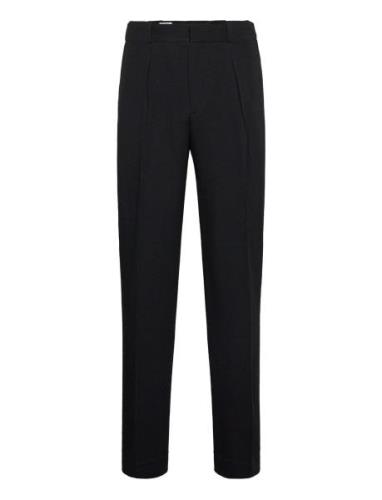 Relaxed Pleated Trousers Bottoms Trousers Casual Black Filippa K