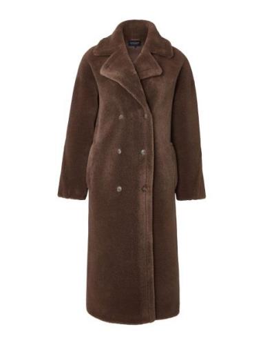 Elina Wool Blend Coat Outerwear Coats Winter Coats Brown Lexington Clo...