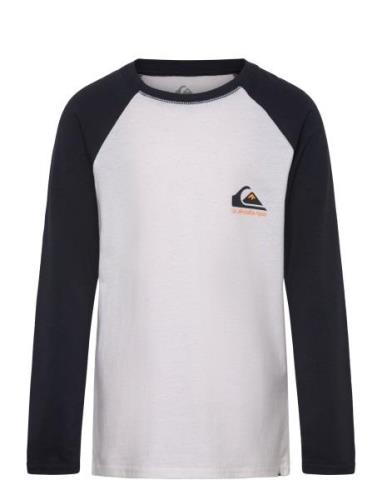 Comp Logo Raglan Ls Yth Tops T-shirts Long-sleeved T-Skjorte Blue Quik...