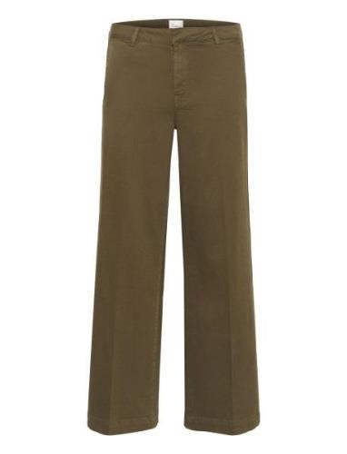 Laramw 149 Wide Pant Bottoms Trousers Wide Leg Khaki Green My Essentia...