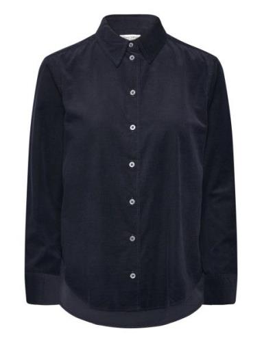 Shirts/Blouses Long Sleeve Tops Shirts Long-sleeved Navy Marc O'Polo