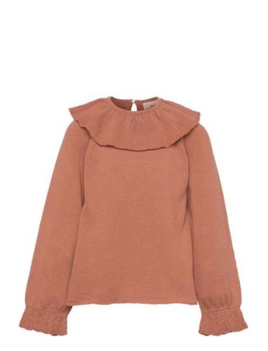 Knit Tops T-shirts Long-sleeved T-Skjorte Orange Sofie Schnoor Baby An...