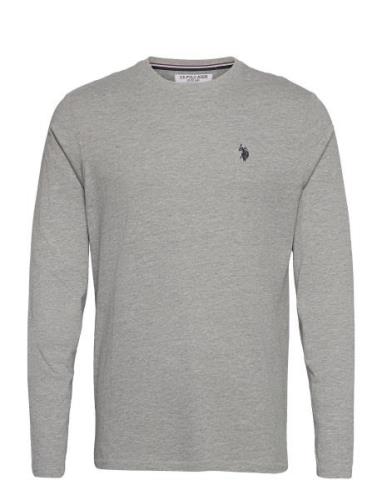 Uspa T-Shirt Ls Brolin Men Tops T-Langærmet Skjorte Grey U.S. Polo Ass...