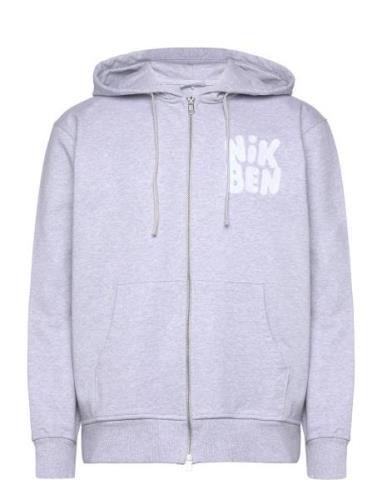 Nb Core Zip Hood Grey Designers Sweatshirts & Hoodies Hoodies Purple N...