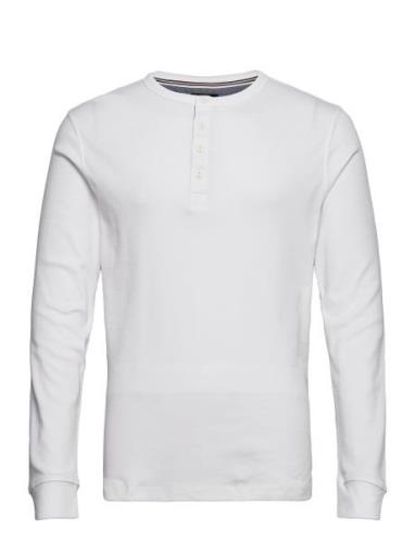 Solid Gradad W Contrast Fabric L/S Tops T-Langærmet Skjorte White Lind...