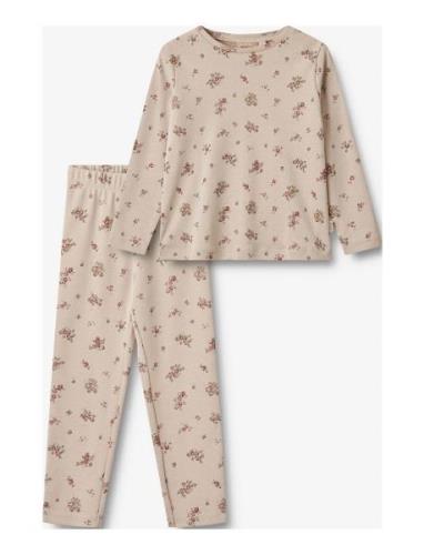 Nightwear Mila Pyjamassæt Beige Wheat