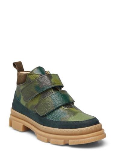 Shoes - Flat - With Velcro Boots Støvler Khaki Green ANGULUS