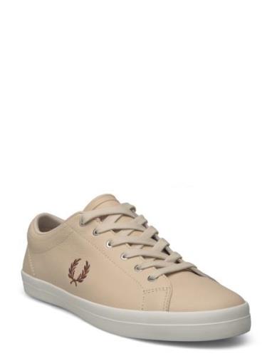 Baseline Leather Low-top Sneakers Beige Fred Perry