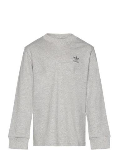 Long Sleeve Tops T-shirts Long-sleeved T-Skjorte Grey Adidas Originals