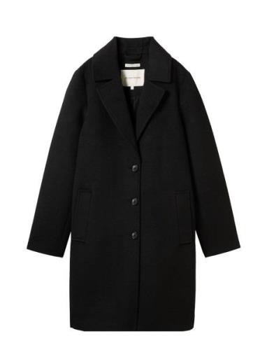 Long Coat Outerwear Coats Winter Coats Black Tom Tailor