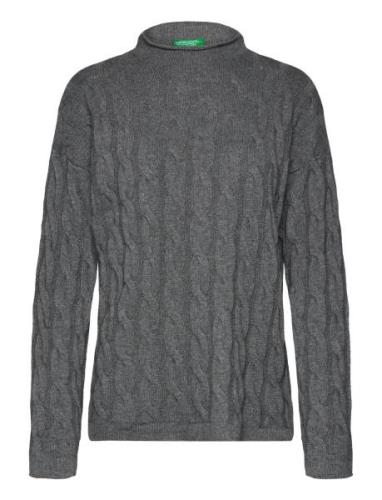 Turtle Neck Sw. L/S Tops Knitwear Jumpers Grey United Colors Of Benett...