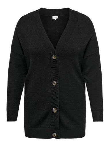 Caresly Ls Button Cardigan Knt Noos Tops Knitwear Cardigans Black ONLY...