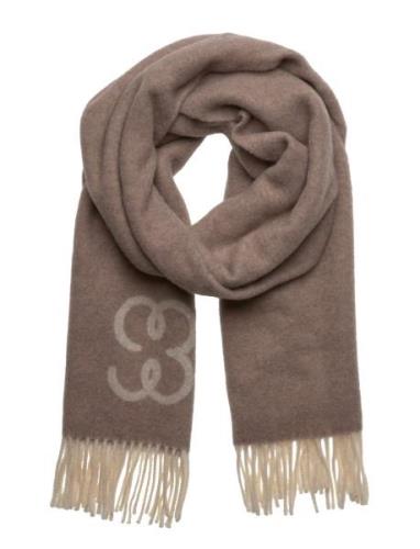 Monogram Scarf Accessories Scarves Winter Scarves Brown Filippa K