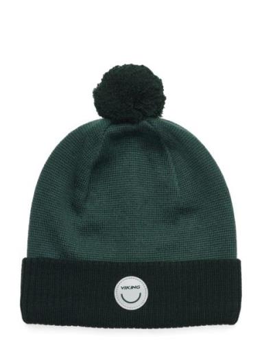 Toasty Beanie Wool Pom Pom Sport Headwear Hats Beanie Green Viking