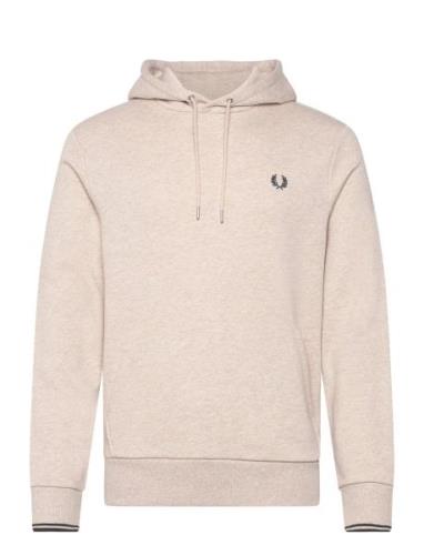 Tipped Hooded Sweatshirt Tops Sweatshirts & Hoodies Hoodies Beige Fred...