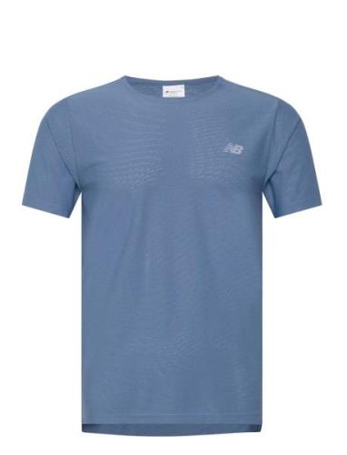 Jacquard T-Shirt Sport T-Kortærmet Skjorte Blue New Balance