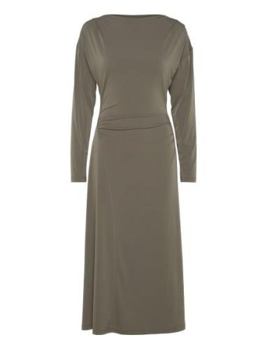 Samira Jersey Dress Knælang Kjole Khaki Green French Connection