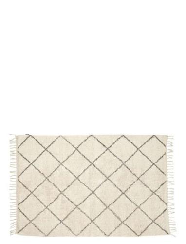 Rhomb Rug Home Textiles Rugs & Carpets Cotton Rugs & Rag Rugs Cream Hü...