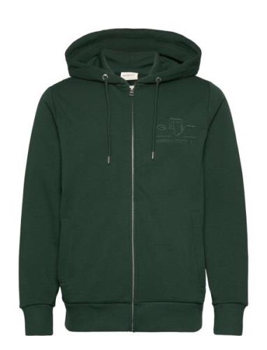 Reg Tonal Shield Full Zip Hoodie Tops Sweatshirts & Hoodies Hoodies Gr...