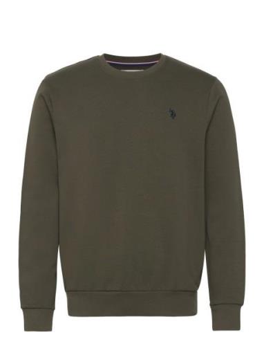 Adler Sweat O-Neck Tops Sweatshirts & Hoodies Sweatshirts Khaki Green ...