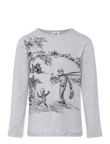 Emil And Alfred Shirt Tops T-shirts Long-sleeved T-Skjorte Grey Martin...