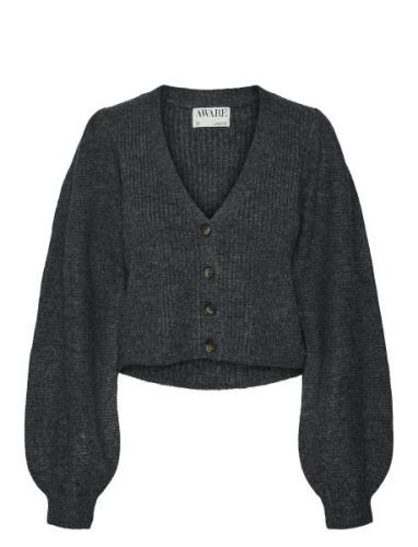 Vmmay Ls V-Neck Knit Cardigan Vma Tops Knitwear Cardigans Grey Vero Mo...