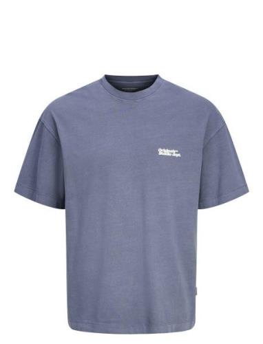 Jorvermont Wash Tee Ss Crew Neck Tops T-Kortærmet Skjorte Blue Jack & ...