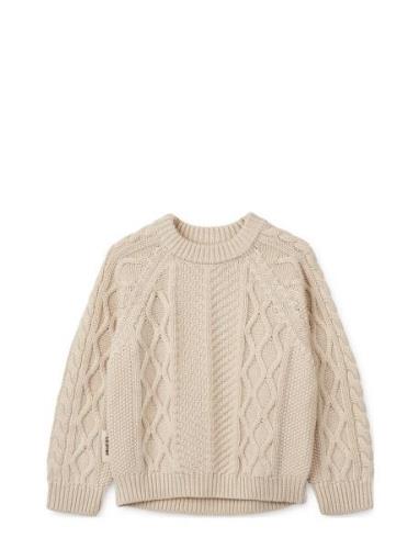 Callio Knit Jumper Tops Knitwear Pullovers Beige Liewood