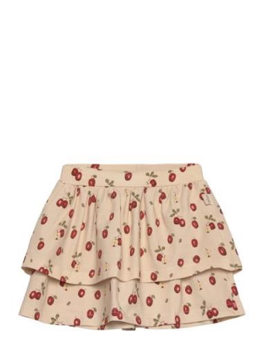 Skirt Printed Dresses & Skirts Skirts Midi Skirts Beige Petit Piao