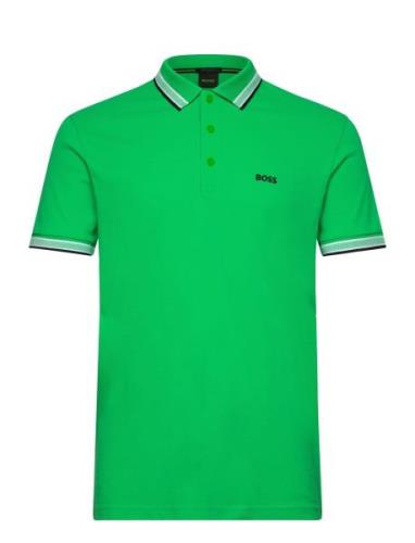 Paddy Sport Polos Short-sleeved Green BOSS