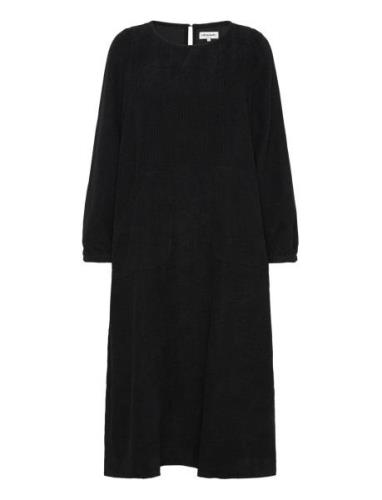 Lucasll Midi Dress Ls Knælang Kjole Black Lollys Laundry