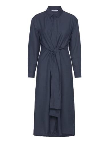 Srsydney Midi Shirt Dress Knælang Kjole Navy Soft Rebels