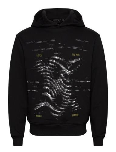 Rewind Over D Hoodie Designers Sweatshirts & Hoodies Hoodies Black Dai...