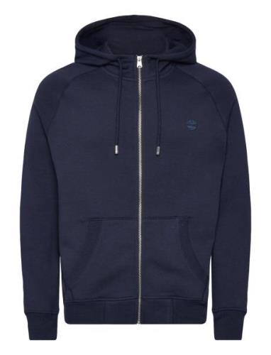 Exeter River Brushed Back Full Zip Hoodie Dark Sapphire/Dark Denim Des...