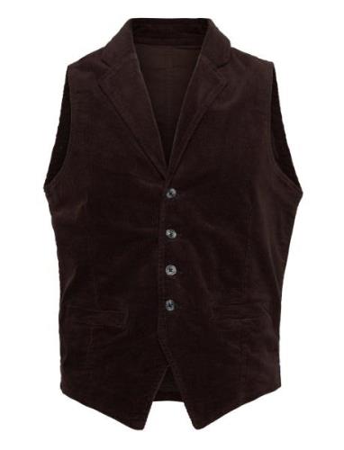 Corduroy Waistcoat Habitvest Brown Lindbergh