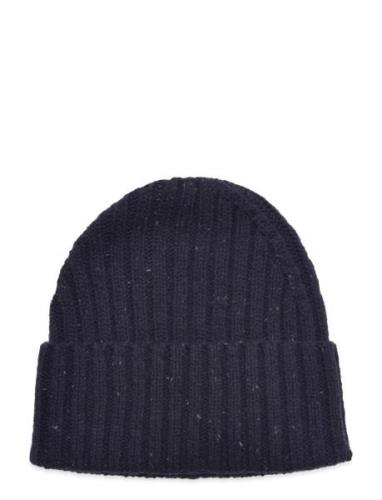 Wells Fleck Rib Beanie Accessories Headwear Beanies Navy Les Deux