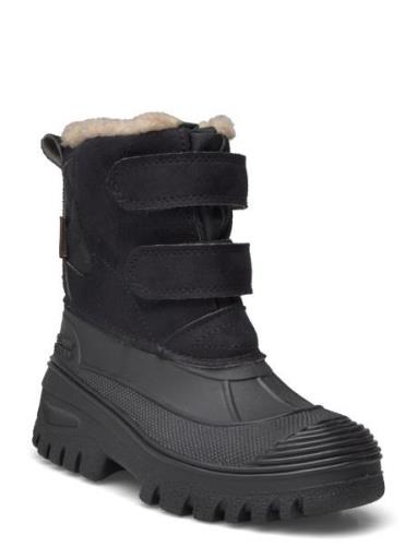 Boots Lightweight Velcro Vinterstøvler Med Burrebånd Black En Fant