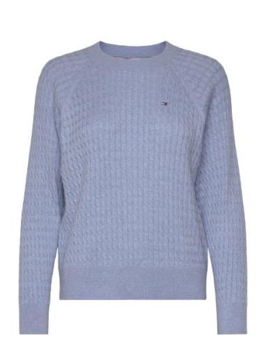 Co Cable C-Nk Sweater Tops Knitwear Jumpers Blue Tommy Hilfiger