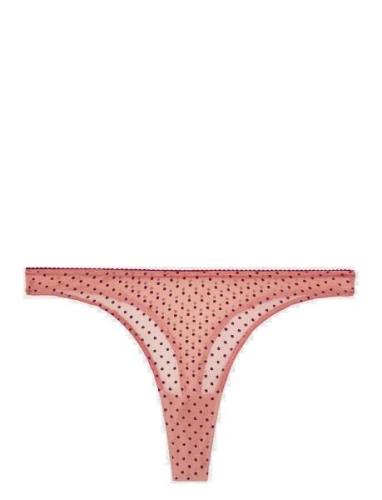 Mesh Thong G-streng Undertøj Pink Understatement Underwear