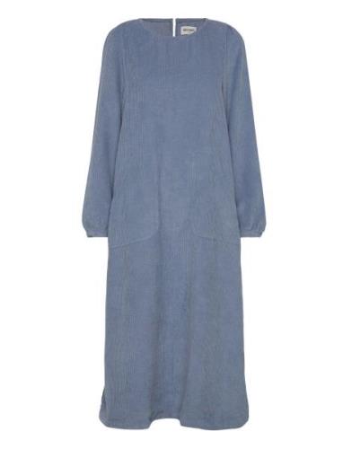 Lucasll Midi Dress Ls Knælang Kjole Blue Lollys Laundry