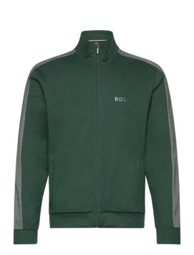 Tracksuit Jacket Tops Sweatshirts & Hoodies Sweatshirts Green BOSS