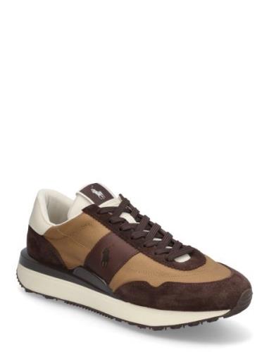 Train 89 Suede-Paneled Sneaker Low-top Sneakers Brown Polo Ralph Laure...